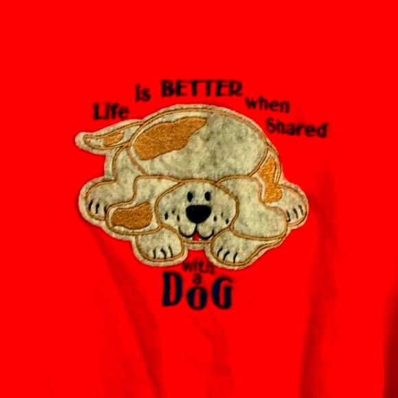 Vintage Tops | Vtg. Life Is Better When Shared w/ Dog Sweatshirt - Picture 2 of 4